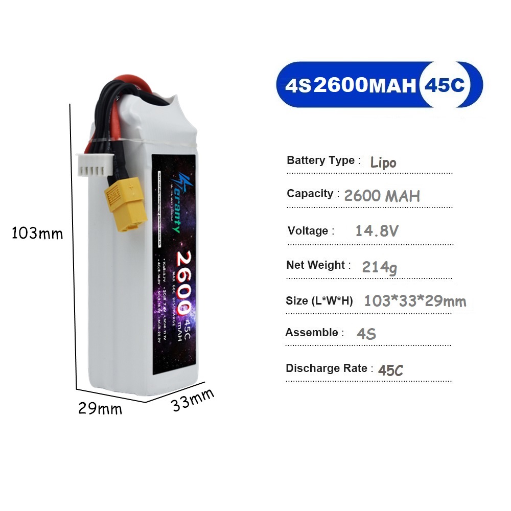 Akumulator 4S LiPo 14.8V 1500m – Drone Racing Battery recenzja i cena
