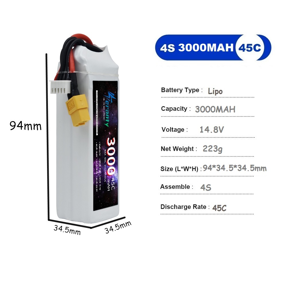 Akumulator 4S LiPo 14.8V 1500m – Drone Racing Battery recenzja i cena